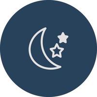 Young moon, illustration, vector, on a white background. vector