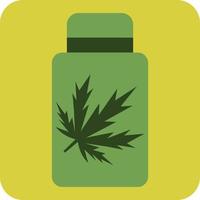 Cannabis drink, illustration, vector on a white background.