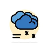 Cloud Raining Forecast Raining Rainy Weather Abstract Circle Background Flat color Icon vector