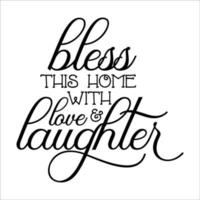 Bless This Home  wonderful and stylish typography vector