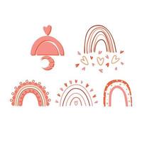 Beautiful and natural rainbow illustration 2 vector