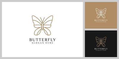 butterfly animal logo design vector
