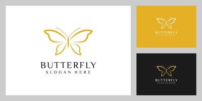 butterfly animal logo design vector