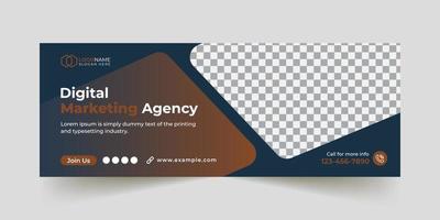 Digital business marketing web banner template design vector