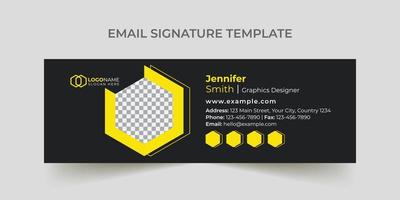 Corporate business email signature template vector