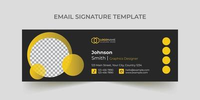 Corporate business email signature template vector