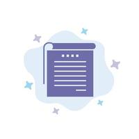 Student Notes Books Student Notes Blue Icon on Abstract Cloud Background vector