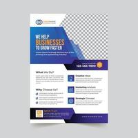 Creative corporate modern business flyer template design vector