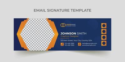 Corporate modern email signature template design vector