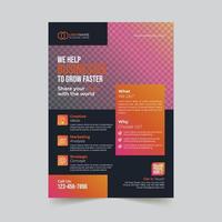 Creative corporate modern business flyer template design vector