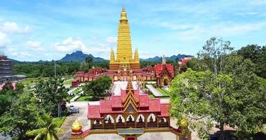 Amazing big beautiful temple in Thailand. Amazing concept of Thailand. Wat Bang Tong, Krabi Province, Thailand video