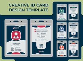 Professional Creative Modern Unique Id Card Design Template vector