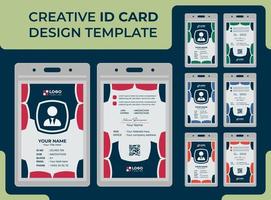 plantilla de diseño de tarjeta de identificación única moderna creativa profesional vector