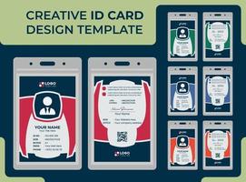 plantilla de diseño de tarjeta de identificación única moderna creativa profesional vector