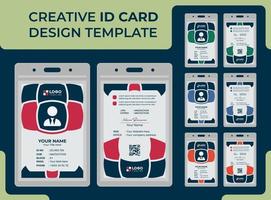 Professional Creative Modern Unique Id Card Design Template vector