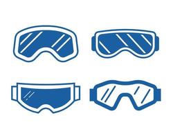 Ski Goggles Icon Set vector