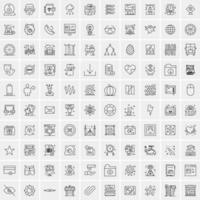 100 Business Icons for web and Print Material vector