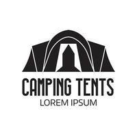 Tourist Camp Logo or Tent Icon vector