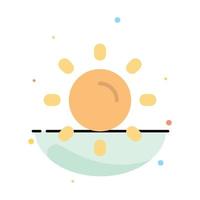 Brightness Light Sun Shine Abstract Flat Color Icon Template vector