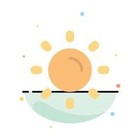 Brightness Light Sun Shine Abstract Flat Color Icon Template vector