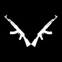 Silhouette of the Weapun Gun for Art Illustration, Pictogram or Graphic Design Element. Vector Illustration