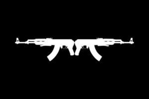 Silhouette of the Weapun Gun for Art Illustration, Pictogram or Graphic Design Element. Vector Illustration