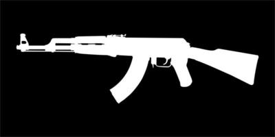 Silhouette of the Weapun Gun for Art Illustration, Pictogram or Graphic Design Element. Vector Illustration