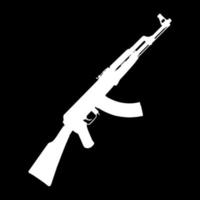 Silhouette of the Weapun Gun for Art Illustration, Pictogram or Graphic Design Element. Vector Illustration