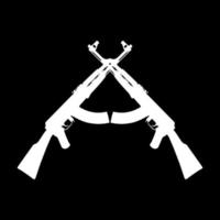 Silhouette of the Weapun Gun for Art Illustration, Pictogram or Graphic Design Element. Vector Illustration