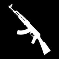 Silhouette of the Weapun Gun for Art Illustration, Pictogram or Graphic Design Element. Vector Illustration