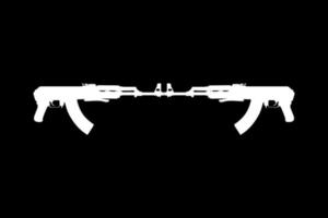 Silhouette of the Weapun Gun for Art Illustration, Pictogram or Graphic Design Element. Vector Illustration