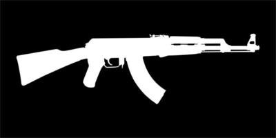 Silhouette of the Weapun Gun for Art Illustration, Pictogram or Graphic Design Element. Vector Illustration