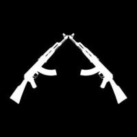 Silhouette of the Weapun Gun for Art Illustration, Pictogram or Graphic Design Element. Vector Illustration