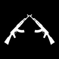 Silhouette of the Weapun Gun for Art Illustration, Pictogram or Graphic Design Element. Vector Illustration