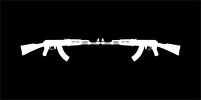 Silhouette of the Weapun Gun for Art Illustration, Pictogram or Graphic Design Element. Vector Illustration