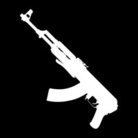 Silhouette of the Weapun Gun for Art Illustration, Pictogram or Graphic Design Element. Vector Illustration