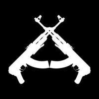 Silhouette of the Weapun Gun for Art Illustration, Pictogram or Graphic Design Element. Vector Illustration