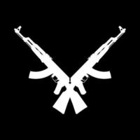 Silhouette of the Weapun Gun for Art Illustration, Pictogram or Graphic Design Element. Vector Illustration