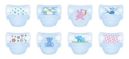 Baby Diaper Designs Set