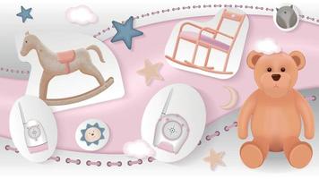 Baby Room Collage vector