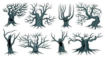 Spooky Trees Set vector