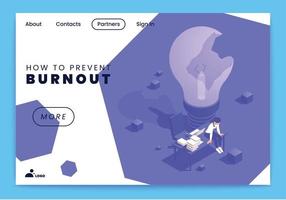 Burnout Isometric Concept vector