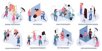 Photo Session Compositions Set vector