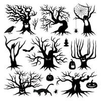 Spooky Trees Set vector