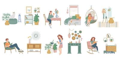 Lagom Life Icons Collection vector