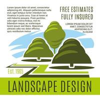 Vector poster for landscape design company