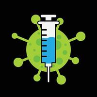 vaccine virus icon ilustration vector