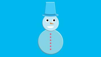 Snowman vector icon flat helper. Snowman icon face smile isolated. Snowman icon flat style. Snowman vector design. Snowman icon isolated. Snowman Santa Christmas helper Snowman icon