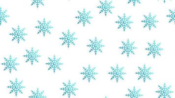 patrón de copos de nieve copos de nieve blancos sobre fondo azul vector