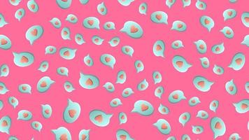 Endless seamless pattern of beautiful festive love joyful hearts in dialog clouds on a pink background. Vector illustration